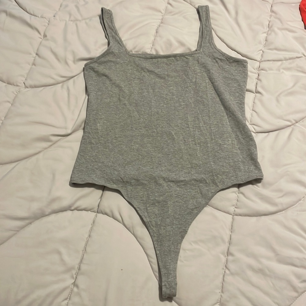 BP. Size L grey square neck bodysuit. T-shirt material. Lightly worn